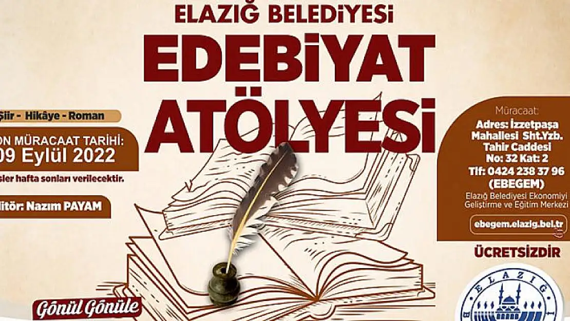 Edebiyat Atölyesi Başvuruları 9 Eylül'e Kadar Uzatıldı