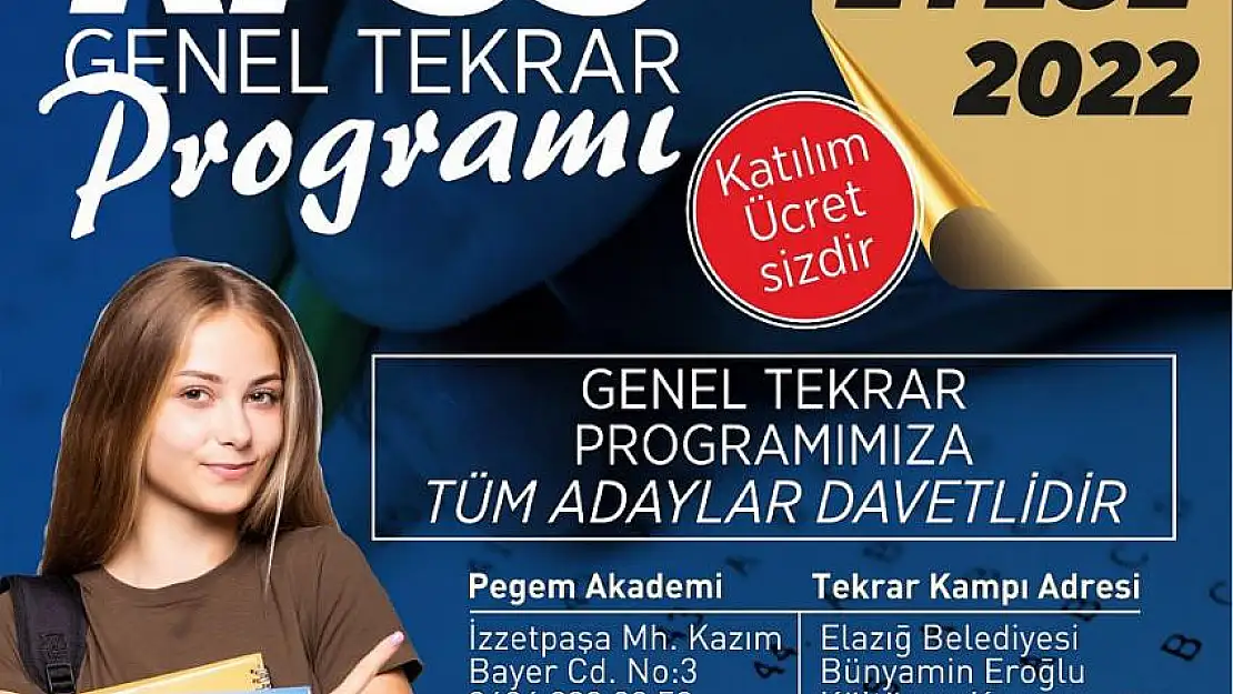 Elazığ Belediyesi'nden Ücretsiz KPSS Tekrar Dersleri