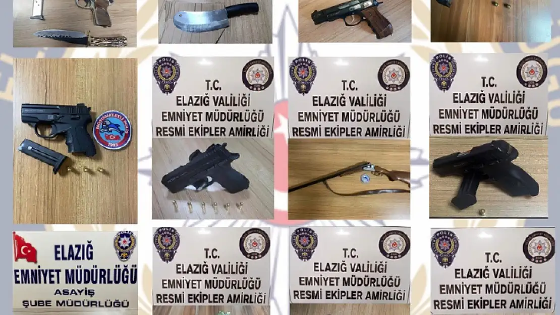 Elazığ'da ruhsatsız silah operasyonunda 23 gözaltı