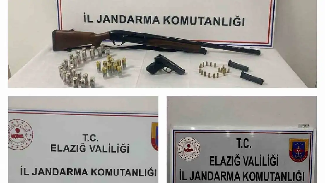 Elazığ'da ruhsatsız tüfek ve tabanca ele geçirildi