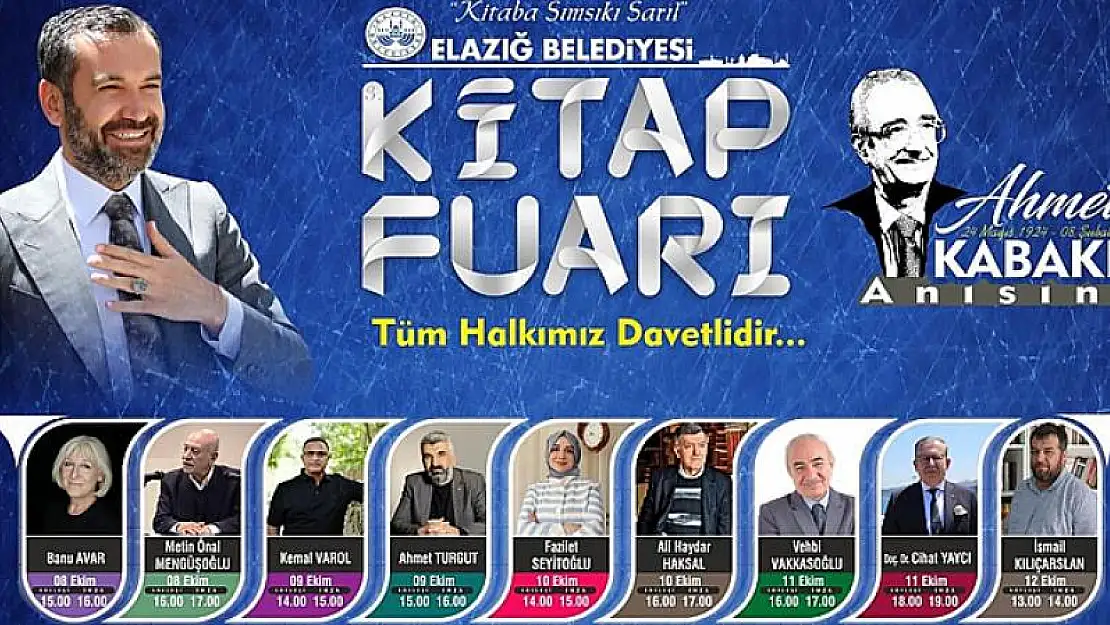 Elazığ Belediyesi Kitap Fuarı 8 Ekim'de Başlıyor